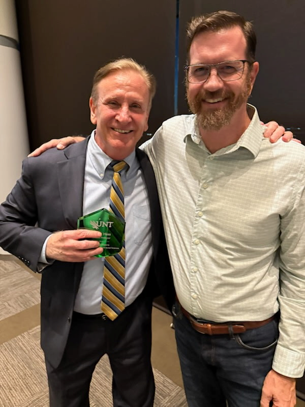 Bob with Dr Wolverton (Chair)