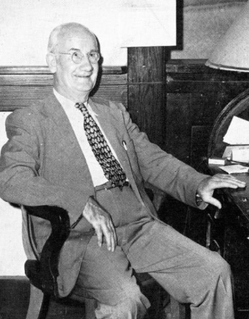 Kingsbury, 1948 Dr. Kingbury sitting in a chair posing for a photograph in 1948.