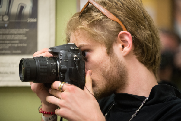 HATCH Visuals student using camera