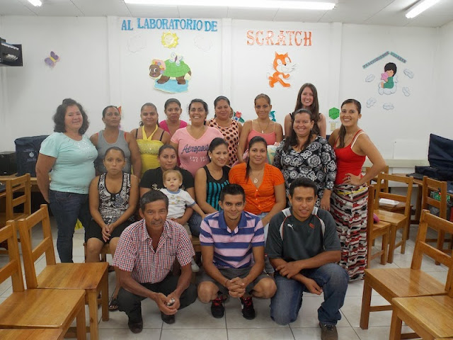 The adults who attended Leigh's computer education course.