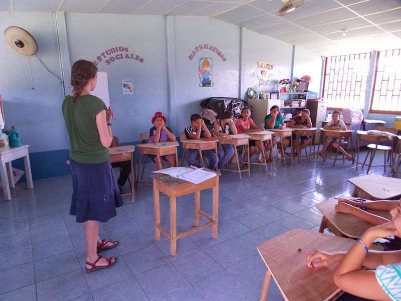 Leigh teaches a classroom of students